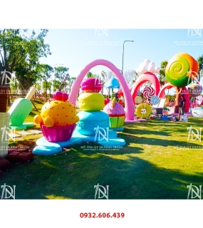 Con đường kẹo mô hình mút xốp