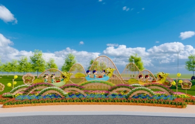 SẮC MÀU XUÂN ĐÓN CHÀO - DỊCH VỤ THI CÔNG TRANG TRÍ ĐƯỜNG HOA CHẤT LƯỢNG