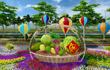 Đơn vị thi công đường hoa Tết chất lượng cao - Review chi tiết