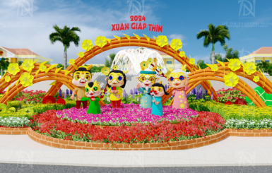 Mô hình con rồng trang trí Tết 2024 - Giáp Thìn đẹp, ấn tượng