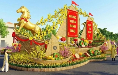 Thiết kế thi công đường hoa tết 2026 trọn gói