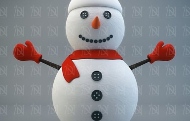 Tượng người tuyết bằng mút xốp - vật phẩm trang trí Noel chất lượng